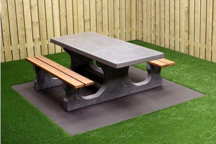 Rockwood® Betonnen Picknickset DeLuxe Antraciet, Tuin en Terras, Picknicktafels, Nieuw, Hout, Rechthoekig, Ophalen of Verzenden