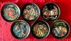 Bradex, Palekh - Wandbord (6) - Goud, Porselein - Russische