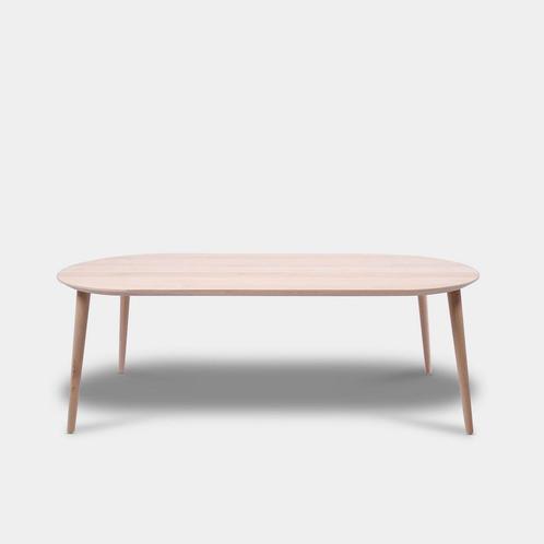 Tafel Plat Ovaal Eikenhout - Konisch - Onbehandeld, Huis en Inrichting, Tafels | Eettafels
