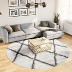 vidaXL Vloerkleed PAMPLONA shaggy hoogpolig Ø 240 cm crème, Verzenden, Nieuw