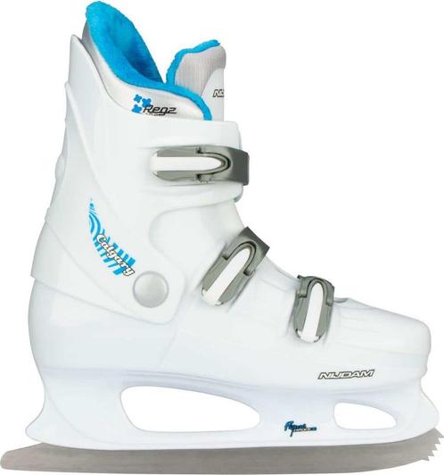 Nijdam kunstschaats maat 41 - Hardboot Wit/Zilver/Kobalt, Sport en Fitness, Schaatsen, Gebruikt, Nijdam, Ophalen of Verzenden
