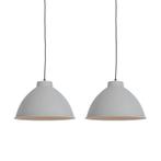 Set van 2 Scandinavische hanglampen grijs - Anterio 38 Basic, Huis en Inrichting, Lampen | Hanglampen, Nieuw, Overige stijlen