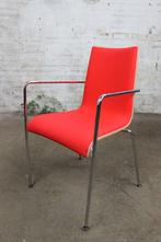 Vergaderstoel | Tweedehands | Rood | Chromen frame | VS116, Huis en Inrichting, Bureaus, Verzenden, Gebruikt