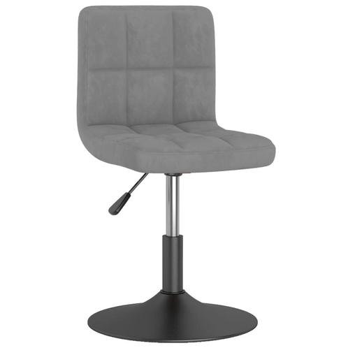 vidaXL Eetkamerstoel draaibaar fluweel lichtgrijs, Huis en Inrichting, Stoelen, Grijs, Nieuw, Verzenden