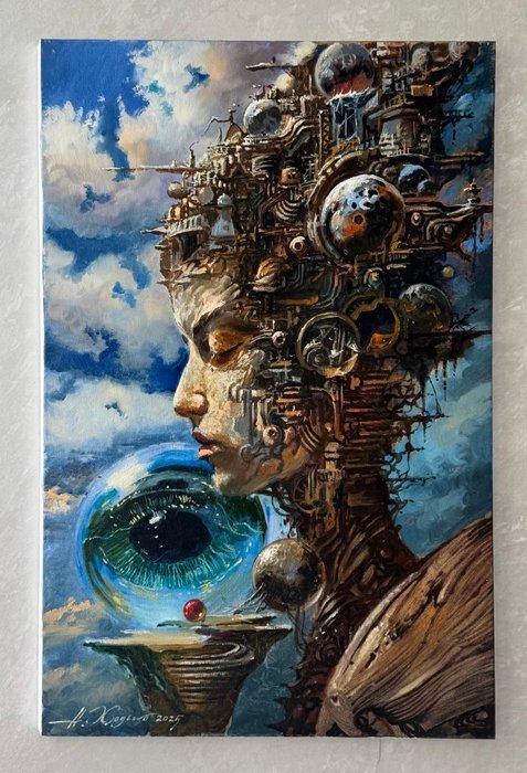 Alexander Khodko (1968) - The Architect of Thought, Antiek en Kunst, Kunst | Schilderijen | Modern