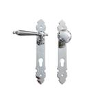 Nikkel deurknopset voor voordeur PZ92 - deurbeslag voor, Doe-het-zelf en Verbouw, Hang- en Sluitwerk, Ophalen of Verzenden, Nieuw