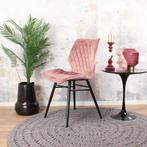 Eetkamerstoel zonder armleuning | Velvet | Roze | DS4U, Huis en Inrichting, Stoelen, Ophalen of Verzenden, Nieuw