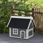 TRUUSK Kattenhuis, Weerbestendig, Met Raam, 77x57,5x68cm, Gr, Dieren en Toebehoren, Verzenden, Nieuw