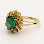 Ring - 18 karaat Geel goud - Granaat, Sieraden, Tassen en Uiterlijk, Ringen, Nieuw