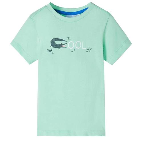 vidaXL Kindershirt met korte mouwen 92 lichtgroen, Kinderen en Baby's, Kinderkleding | Overige, Nieuw, Verzenden
