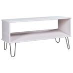 vidaXL Salontafel New York massief grenenhout wit, Huis en Inrichting, Minder dan 50 cm, Verzenden, Nieuw, Minder dan 50 cm