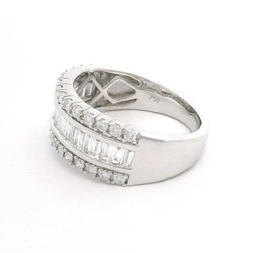 Statement ring - 18 karaat Witgoud - 0.84ct. tw. Diamant, Sieraden, Tassen en Uiterlijk, Antieke sieraden