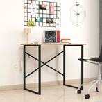 [en.casa] Bureau Tjeldsund 75x90x60 cm eiken, Huis en Inrichting, Bureaus, Verzenden, Nieuw