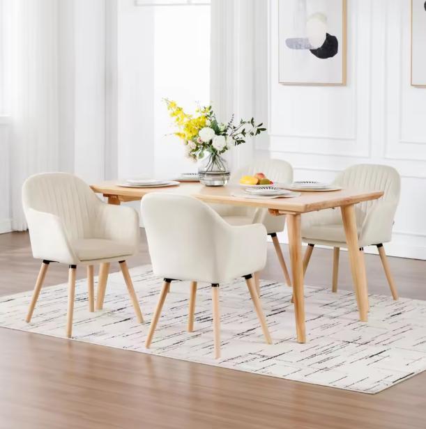 Set van 2 Velvet Eetkamerstoelen met Armleuningen – Comfort, Huis en Inrichting, Stoelen, Nieuw, Verzenden