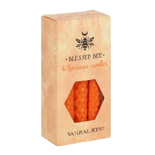 Blessed Bee - beeswax spell candles - Oranje, Huis en Inrichting, Woonaccessoires | Kandelaars en Kaarsen, Nieuw, Ophalen of Verzenden