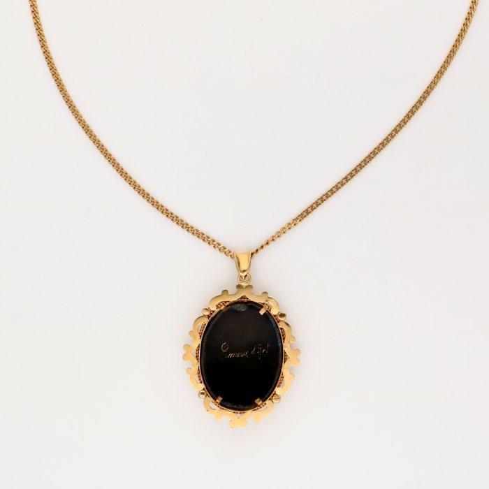 Halsketting - 18 karaat Geel goud - Emaux dArt, Sieraden, Tassen en Uiterlijk, Kettingen