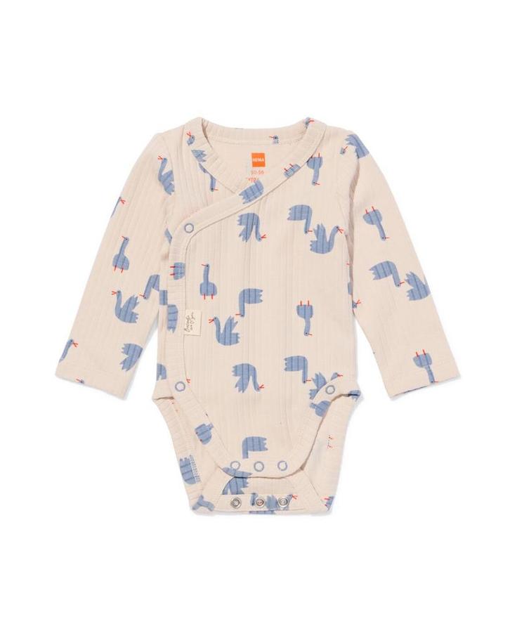 HEMA Newborn meegroei overslagromper LENZING™ ECOVERO™ rib, Kinderen en Baby's, Babykleding | Overige, Nieuw, Verzenden