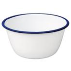 Kom conisch 15,5cm - retro stijl - wit/blauw - 6 stuks, Verzenden, Nieuw in verpakking
