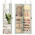 LIVSK Sieradenkast met Spiegel en LED-verlichting - Afsluitb, Verzenden, Nieuw