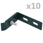 vidaXL Wand hoekverbinding 10 sets groen, Verzenden, Nieuw