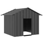 vidaXL Hondenhok met dak 131x101x102 cm gegalvaniseerd staal, Dieren en Toebehoren, Verzenden, Nieuw