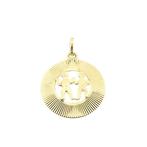 Gouden sterrenbeeld hanger; Tweelingen (Hanger of bedel), Ophalen of Verzenden, Gebruikt, Goud, Overige merken