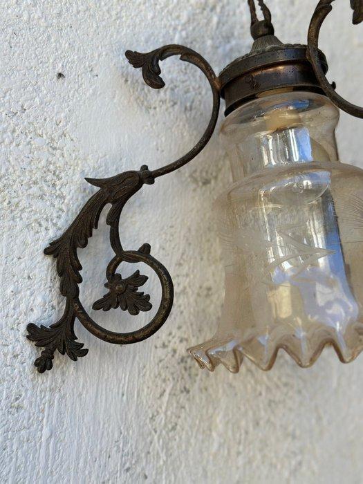 Plafondlamp - Opaline glas, Antiek en Kunst, Curiosa en Brocante