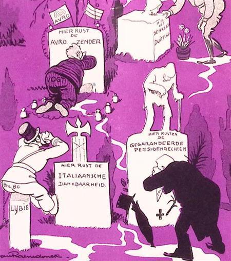 Beroemde doden van 1933 op spotprent (lijst optie, Lithos), Antiek en Kunst, Kunst | Litho's en Zeefdrukken, Verzenden