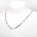 Halsketting - 14 karaat Geel goud, D-E/VVS - 11.43ct. tw., Sieraden, Tassen en Uiterlijk, Kettingen, Nieuw
