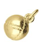 Gouden Kaatsbal klein massief kettinghanger, Verzenden, Nieuw