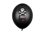 Piraten Ballonnen Zwart 30cm 6st, Verzenden, Nieuw