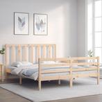 vidaXL Bedframe zonder matras massief grenenhout 160x200 cm, Bruin, Verzenden, 200 cm, 160 cm