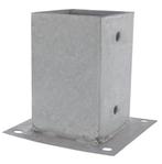 Starx Paalhouder op plaat 92x92 mm verzinkt, Doe-het-zelf en Verbouw, IJzerwaren en Bevestigingsmiddelen, Verzenden, Nieuw