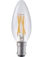 SPL LED Kaarslamp Ba15d 4W 320lm 2500K Helder Dimbaar | B..., Ophalen of Verzenden, Nieuw