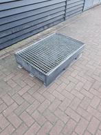 Opvangbak chemiebak lekbak  milieubak met rooster kunststof, Gebruikt