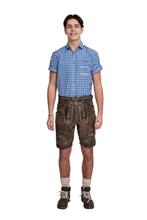 Lederhose kurz, brown vintage, with belt, Verzenden, Nieuw
