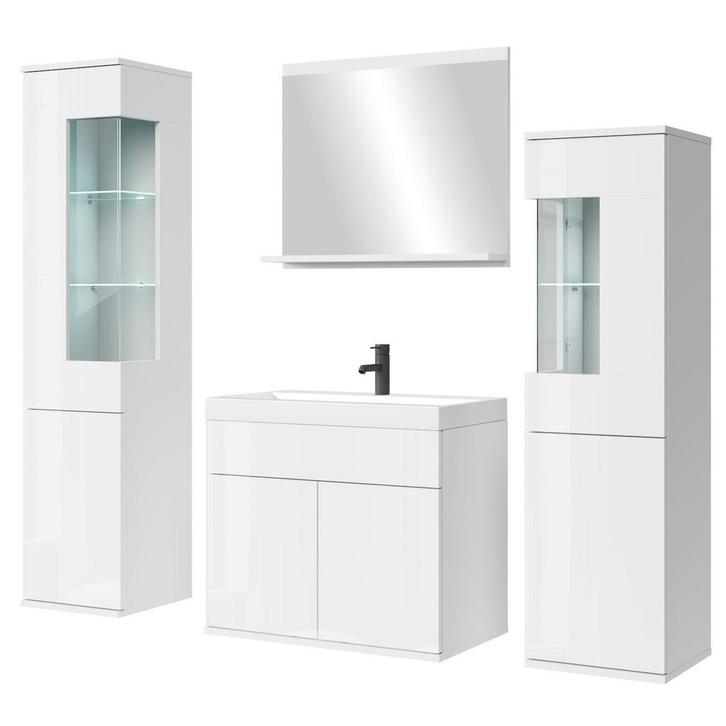 Badkamermeubel Nobel XL 60 x 35 cm Wit Badmeubel, Huis en Inrichting, Badkamer | Badkamermeubels, Nieuw, Wastafelkast, Verzenden