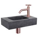 Fonteinset Differnz Bombai Natuursteen 40x22x9 cm Zwart Met, Doe-het-zelf en Verbouw, Sanitair, Ophalen of Verzenden, Nieuw, Overige typen
