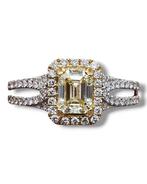 Ring - 18 karaat Witgoud, Fancy Yellow 1.2 karaat diamant &, Nieuw