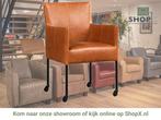 Leren eetkamerstoel Desire - Vintage Cognac (cognac) -, Huis en Inrichting, Stoelen, Nieuw, Leer, Ophalen of Verzenden, Eén