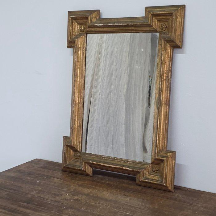 Spiegel- geometrische friezen en hoeken - Hout, Glas -, Antiek en Kunst, Curiosa en Brocante