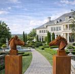Beeld, Horse Heads on Pedestals - 120 cm - IJzer - 2026