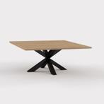 Eettafel Neo Vierkant Eikenhout stalen kruis onderstel