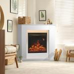 Elektrische kachel -sfeerhaard- Hoekvorm - 2000 Watt - wit, Huis en Inrichting, Kachels, Verzenden, Nieuw