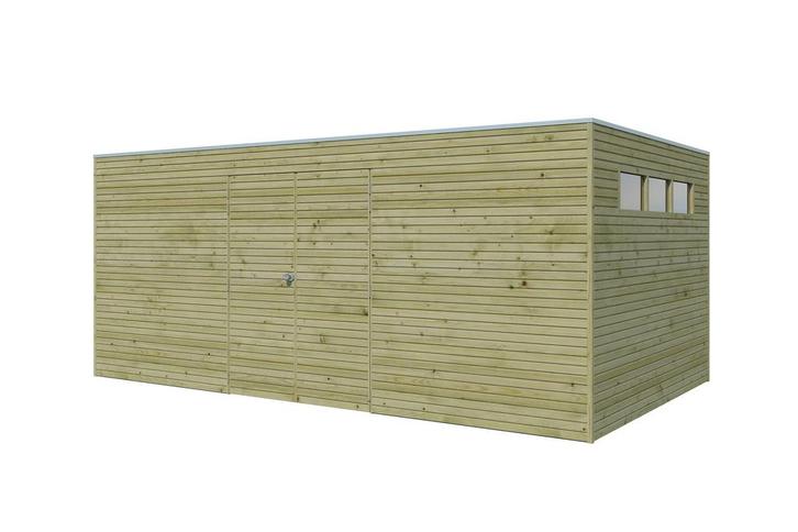 Woodlands blokhut QB groen geïmpregneerd, 510 x 300 cm, Tuin en Terras, Tuinhuizen