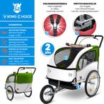 Viking Fietskar 2-zits Groen | Ombouwbaar | Premium | OP=OP, Vering, Nieuw, 20 tot 40 kg, Ophalen of Verzenden