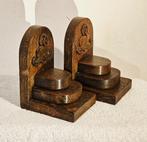 Boekensteunen (2) - Eik - ,Amsterdamse school, Antiek en Kunst