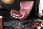 Design schommelstoel SCANDINAVIA SWING oud roze goud metalen, Huis en Inrichting, Nieuw, Ophalen of Verzenden