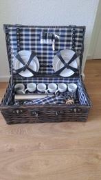 Picknickmand - picknickmand - Aardewerk, Leder, riet - Grote