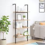 vidaXL Ladderrek met 4 schappen 64x35x152,5 cm lichtbruin en, Huis en Inrichting, Kasten | Boekenkasten, Verzenden, Nieuw, 50 tot 100 cm